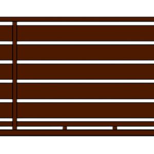 Brama przesuwna WALL 200 - 5,00 m - antracyt , brązowa , czarna , szara , zielona