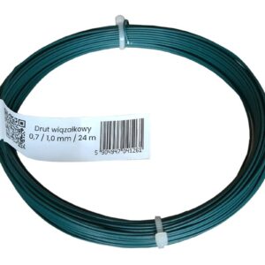 Drut wiązałkowy powlekany PCV - 0,7 / 1,0 mm / 24 m - antracyt , zielony