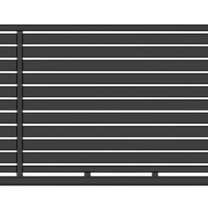 Brama przesuwna WALL 100 - 3,00 m - antracyt , brązowa , czarna , szara , zielona