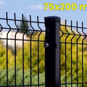 Panele ogrodzeniowe  250cm/123cm/4mm - 75x200mm - antracyt , brązowe , czarne , szare , zielone